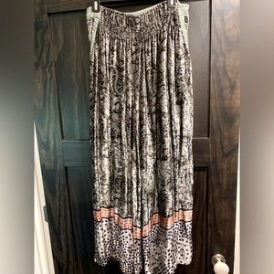 Wide leg crushed velvet pants